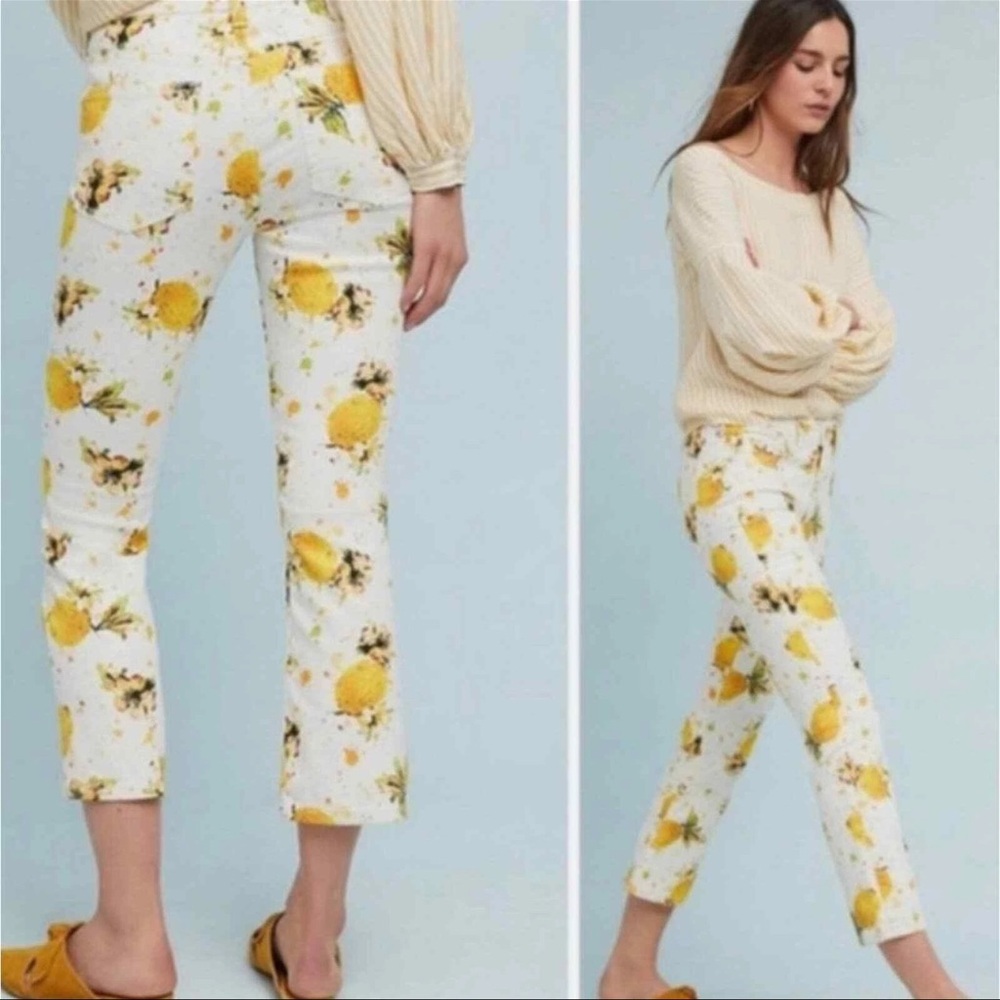 Pilcro Lemon Grove High-Rise Cropped Bootcut Jeans Sz 24